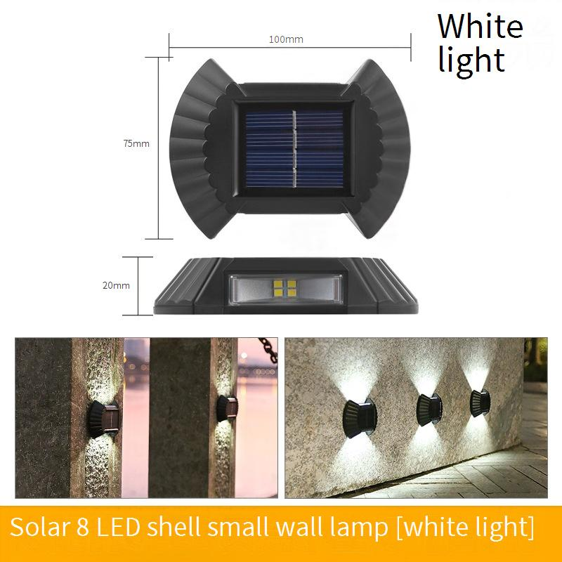 Solarne lampy ścienne, wodoodporne, zewnętrzne, oświetlenie ogrodowe, oświetlenie krajobrazu z oświetleniem góra-dół do patio_voghion.com