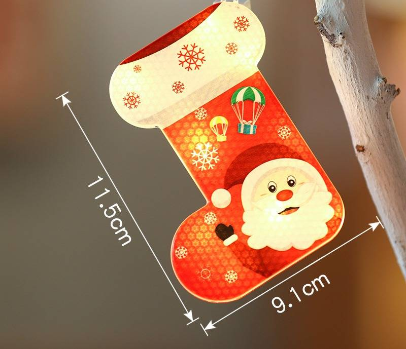 Luces LED colgantes para árbol de Navidad: adornos festivos para el hogar, ventanas y fiestas._voghion.com