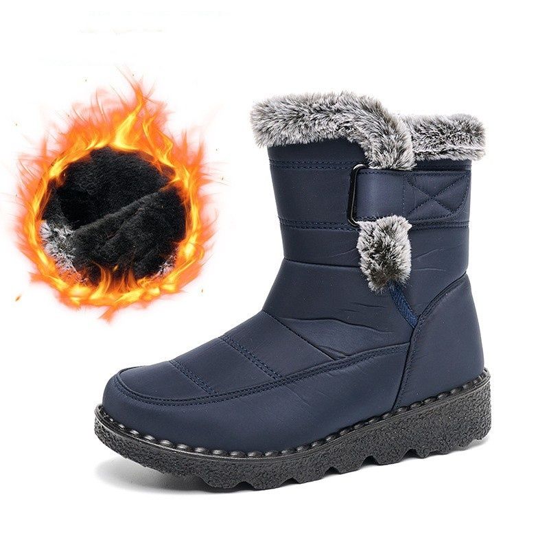 2025 Fleece Warm Women's Snow Boots,, Thickened High-top Cotton Shoes, Casual Velcro Women's Boots_voghion.com