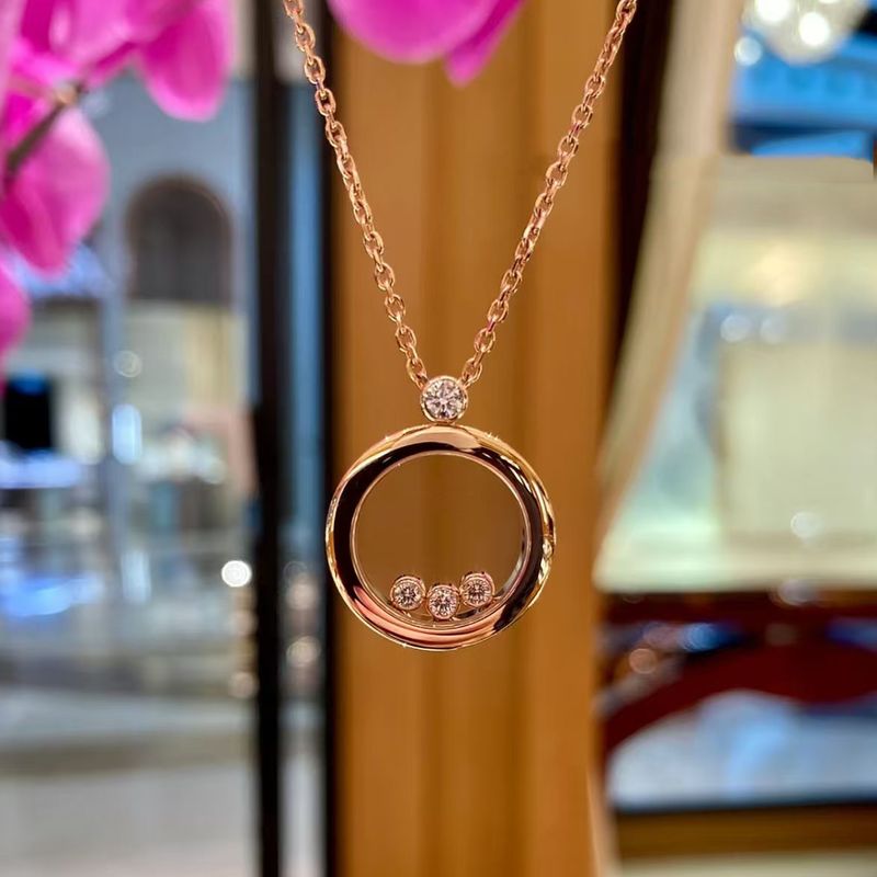 Cross-Border European And American Style Xiao Family Happy Chopard Sun Necklace Full Diamond Star Moon Collarbone Chain_voghion.com