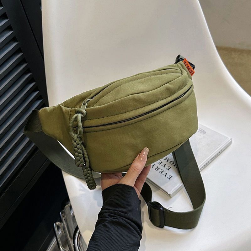 2025 Spring Summer New Korean Fashion Stylish Women's Waist Wide Shoulder Strap Small Crossbody Phone Bag_voghion.com