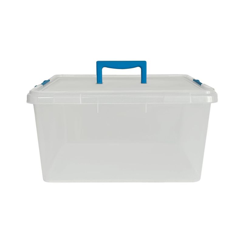 Clear Plastic Storage Boxes With Lids Box Home Office Kitchen Stackable UK Made_voghion.com