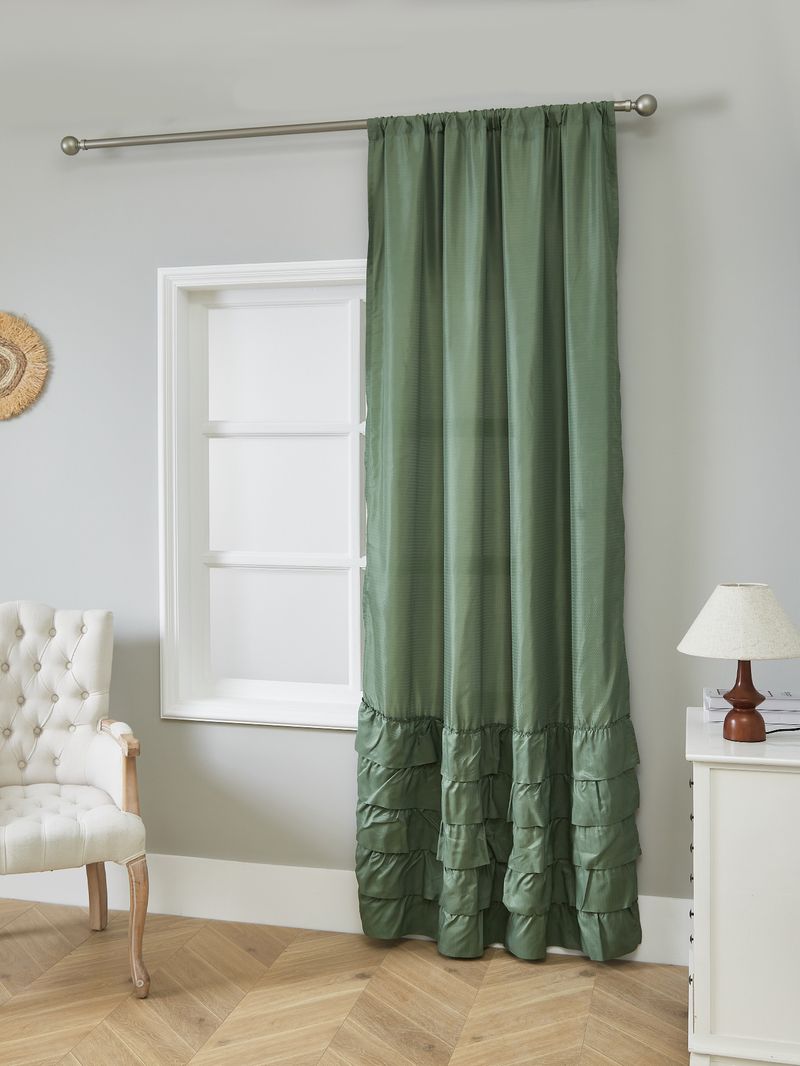 Cortinas semitransparentes modernas – cortinas de poliéster com babados para sala de estar (forro 100% blackout opcional, sem necessidade de furação, branco/prata/verde)_voghion.com