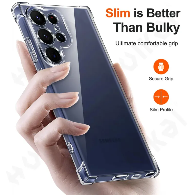 Hülle für Samsung S25 S24 FE Galaxy A55 A35 A15 A54 A56 A56 4G 5G 4G 5G Silikon Weiche transparente TPU-Schutzhülle_voghion.com