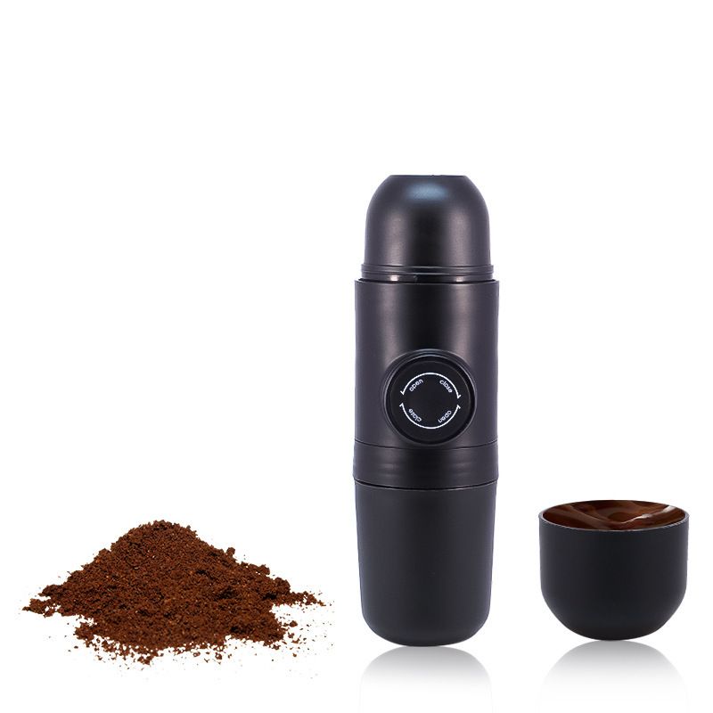 Manuelle Druckkaffeemaschine, kleine und tragbare Hand-Espressomaschine für den Einsatz im Haushalt, auf Reisen und beim Picknick_voghion.com