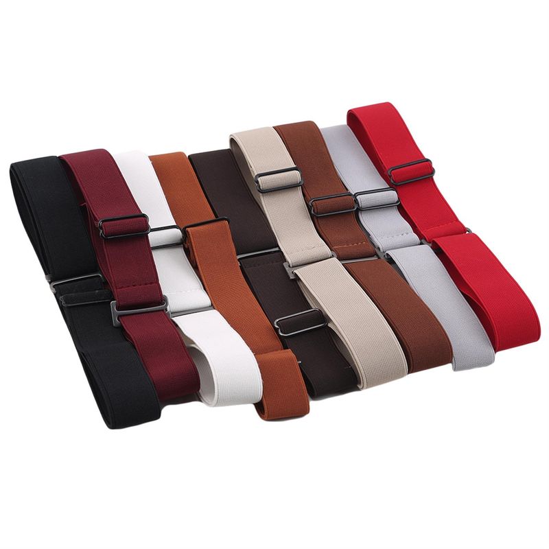 HOT 1PC Men's And Women's Invisible Without Buckle Seamless Lazy Wild Elastic Jeans Belt_voghion.com