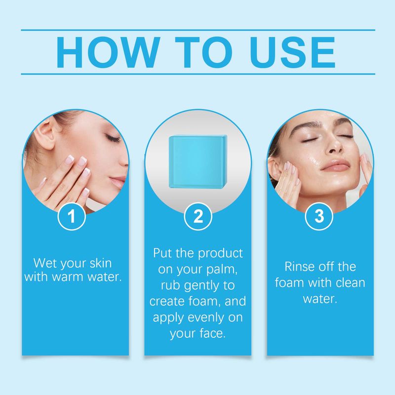 OUHOE Facial Cleansing Soap Improves Skin Smoothness Moisturizing Gentle Formula Refreshing Non-Sticky Face Soap_voghion.com