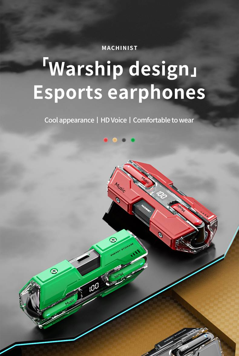Wireless Headset With Zero Delay, Ergonomic HD Stereo Headphones For Gaming, Sports, Work, And TF Card Support (Model TF-T20)_voghion.com