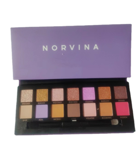 Paleta de maquillaje de ojos mate, iluminador con brillo, sombra de ojos de 14 colores_voghion.com