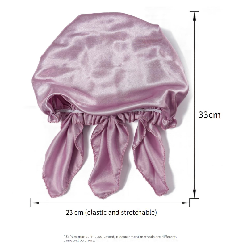 Men's Hats Headscarf Simulation Silk Satin Sleeping Cap Home Triangular Elastic Hat Ladies Elastic Satin Solid Color Home_voghion.com