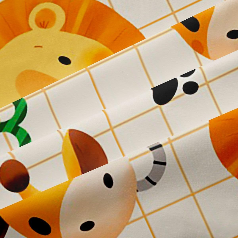 Verdunkelungsvorhänge mit Zootieren, Giraffen-Tiervorhänge für Schlafzimmer, Wohnzimmer, Wildtiere, Verdunkelungsvorhänge für Damen und Herren, Afrika, Safari, Fensterbehandlungen_voghion.com