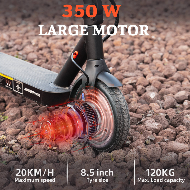 Vankel 36V 350W Adult E-Scooter – 8.5" Wheels, 7.5Ah Battery, 30 km Range, Foldable, Dual Brakes, LED Display&ABE Certified, Max Speed 20 km/h_voghion.com