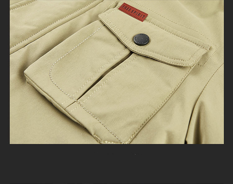 Herrenbekleidung Herren-Langmantel mit Fleecefutter und Kapuze – warme Winterjacke mit Reißverschluss für die Freizeit (Khaki, Schwarz, Armeegrün, Marineblau)_voghion.com