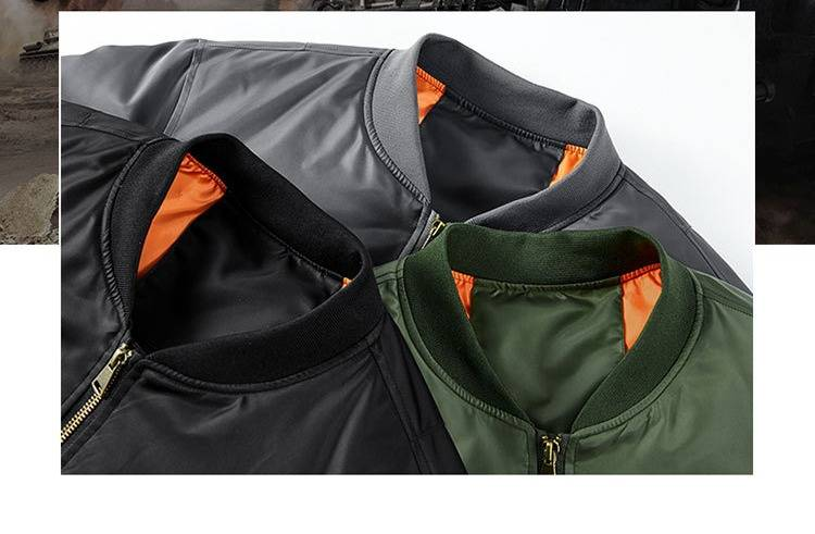Chaqueta bomber de invierno para hombre, cortavientos, con cuello alto, relleno de plumón de pato Power de 900 pulgadas cúbicas, estilo cortavientos, corte ajustado, varios colores._voghion.com