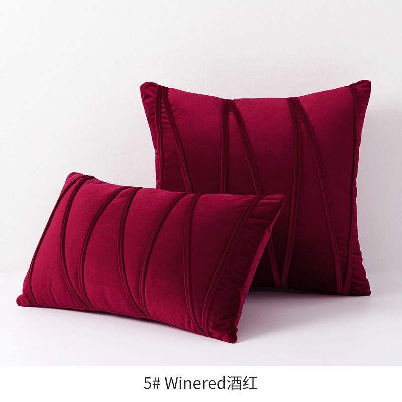 Samt-Kissenbezug mit Einsatz - Nordisches minimalistisches Einfarbiges Kissen für Sofa, Büro, Wohndekor_voghion.com