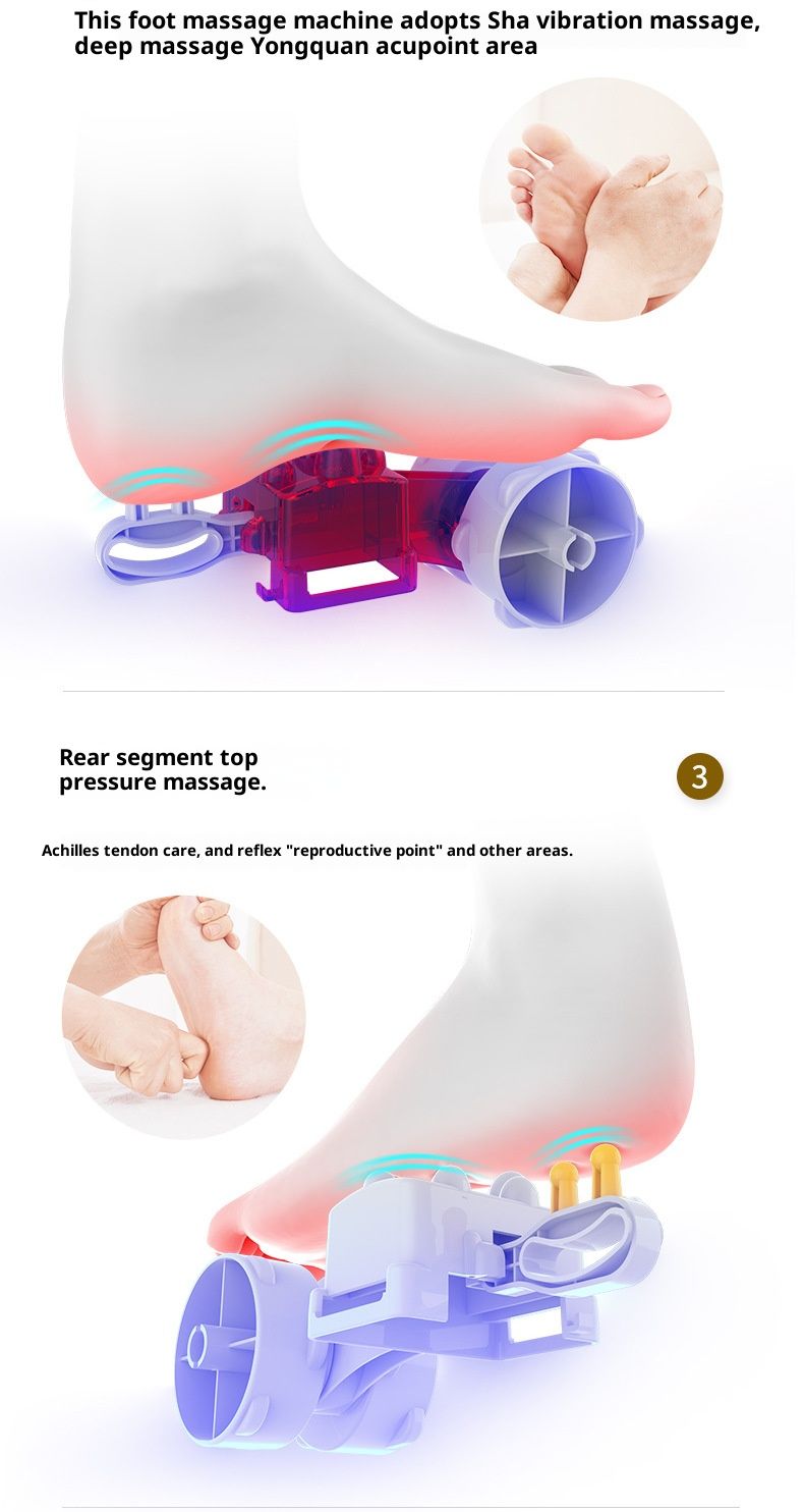 Massaggiatore plantare a copertura totale con compressione dell'aria, riscaldamento, vibrazione e timer - 9 airbag, 5 modalità, 3 livelli di intensità,_voghion.com