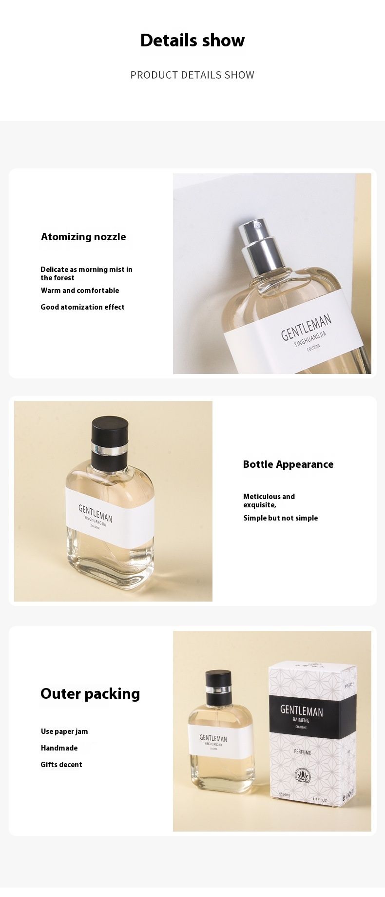 Nouveau Baimeng Cloud Light Green Warm Air Ebony Chenxiang EDP Parfum concentré Parfum léger longue durée Parfum Guyong_voghion.com