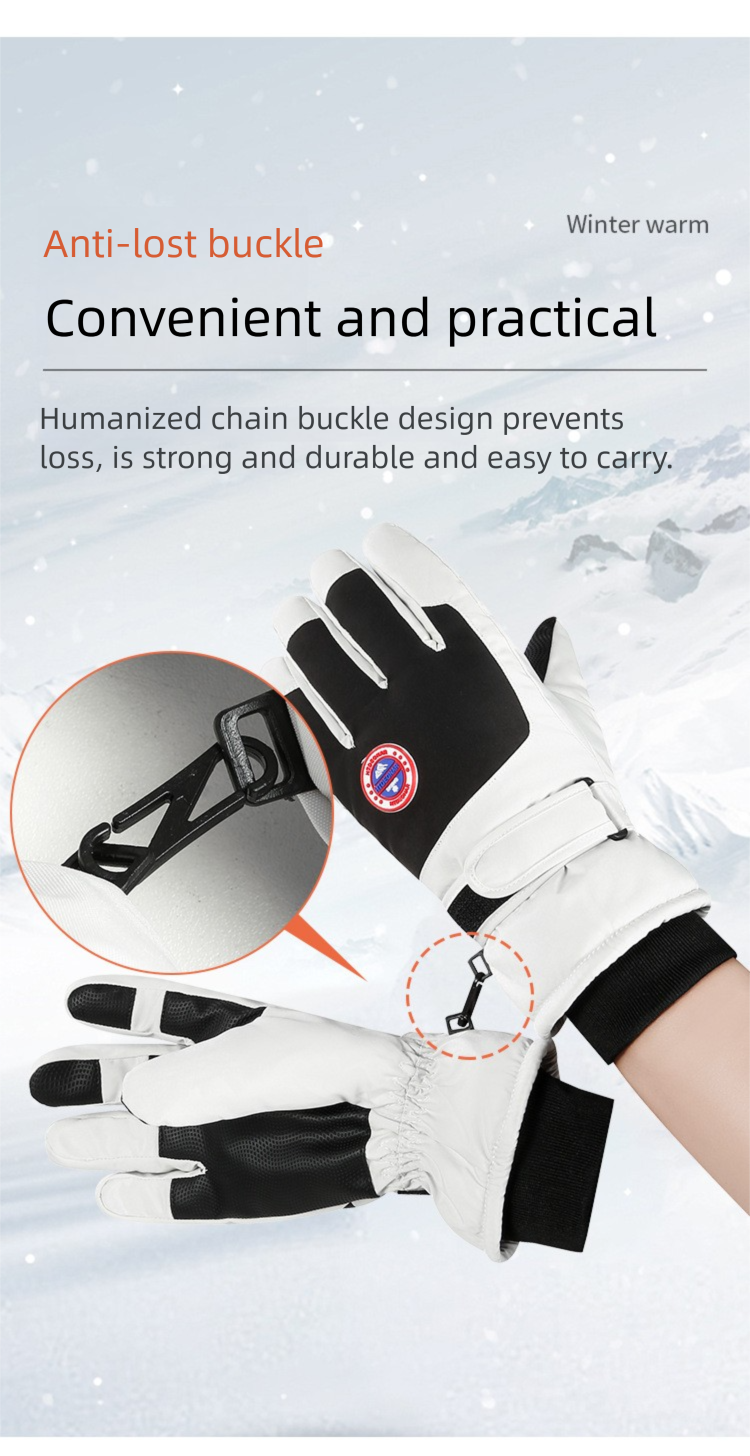 Ski For Men And Women, Winter Fleece-Lined, Thickened, Windproof, Waterproof, Non-Slip, Touchscreen, Outdoor Riding,_voghion.com