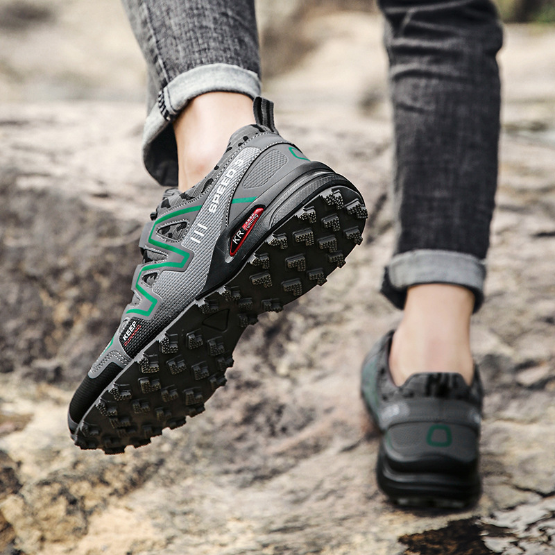 Men's and women's cross-country running shoes Outdoor sports mountaineering air cushion shoes_voghion.com