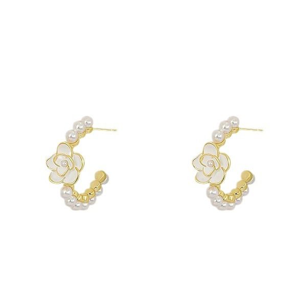 Boucles d'oreilles élégantes de style français mixte, design de niche haut de gamme, nouvelle tendance 2024, pour femmes_voghion.com