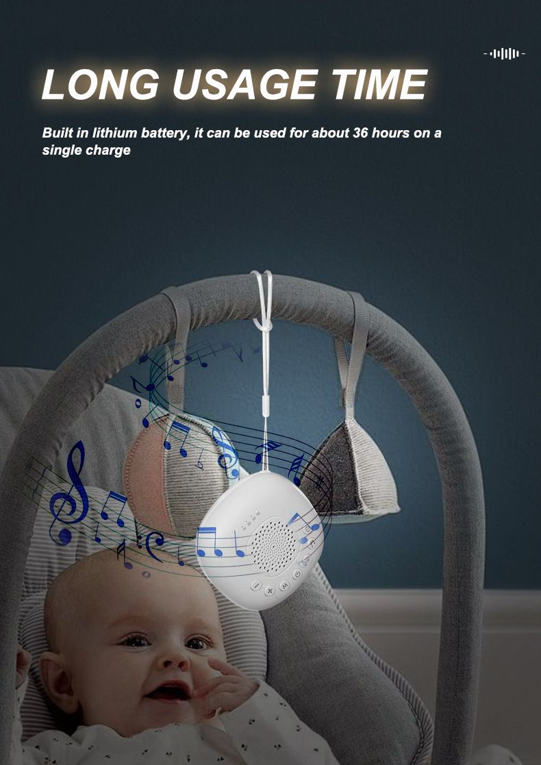 White Noise Machine Baby Soothing Portable White Noise Machine Breathing Night Light_voghion.com