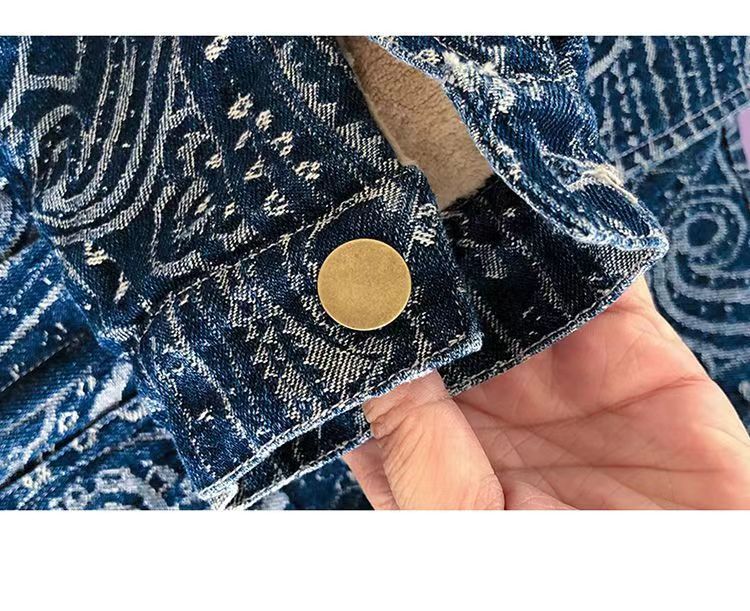 Giacca in denim foderata in pile per bambini - Caldo cappotto invernale per bambini, elegante e comodo, taglie 90-130 cm_voghion.com