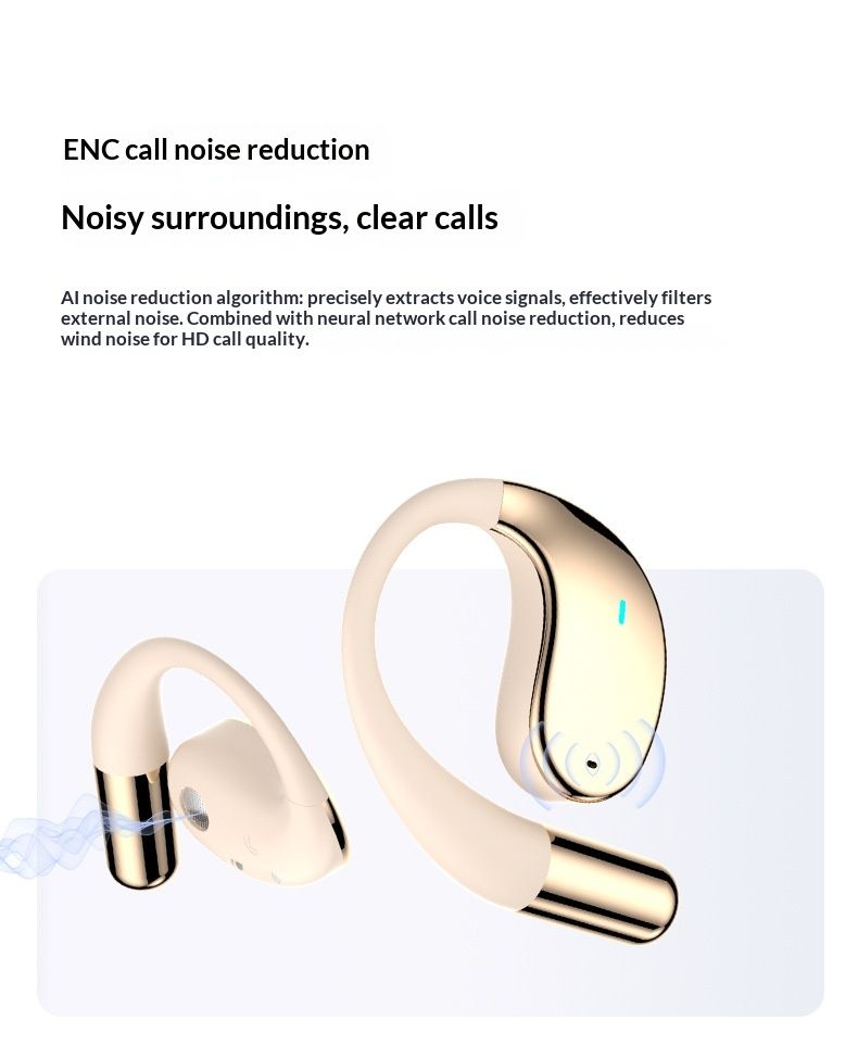 Écouteurs intra-auriculaires NeoGear Bluetooth en promotion 2025 : traduction intelligente par IA, conduction osseuse et crochet d'oreille, pour le sport._voghion.com