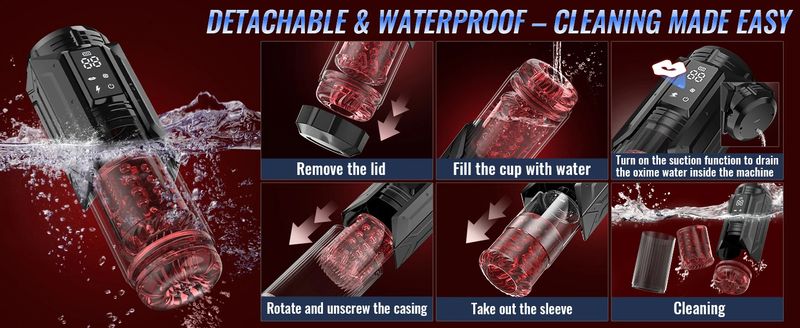 APP LED Automatic Male Masturbator Cup 7 Sucking Rotating Licking Thusting Modes Pocket Pussy Stroker Blowjob Sex Toys_voghion.com