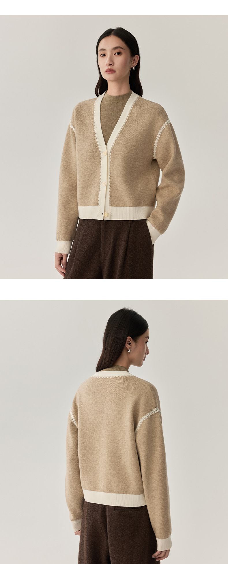 Vielseitiger eleganter Pendler-Cardigan 2025 Neue warme Innenbekleidung Damenmode-Jacke Herbst-Outfit_voghion.com