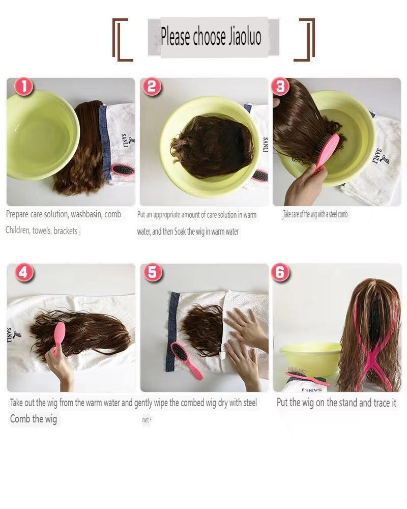 Nouvelle perruque noire cheveux longs bouclés moelleux gros volume couvre-chef en fibre chimique en gros_voghion.com