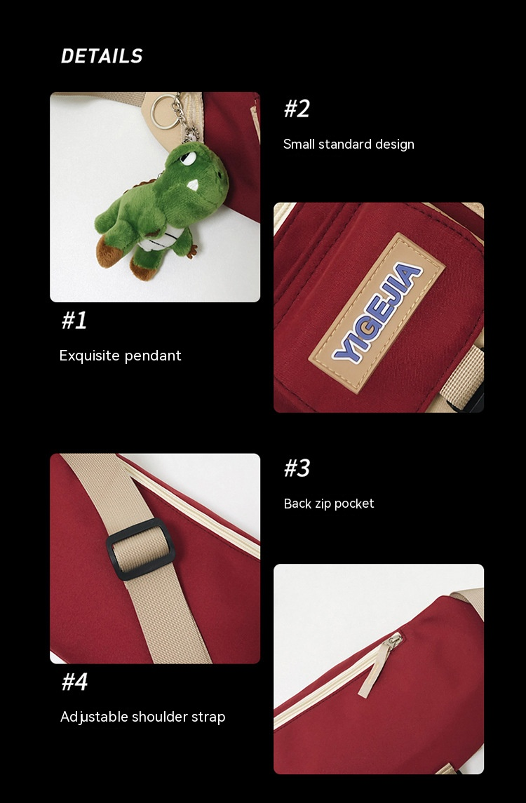 Autumn and winter new men's chest bag, color-blocked fashion student lightweight crossbody bag, Ruiying outdoor sports belt bag_voghion.com