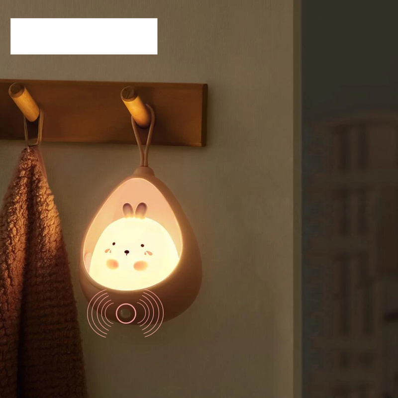Cute Animal Night Light With Motion Sensor - USB Rechargeable LED Lamp For Kids Bedroom Wall_voghion.com