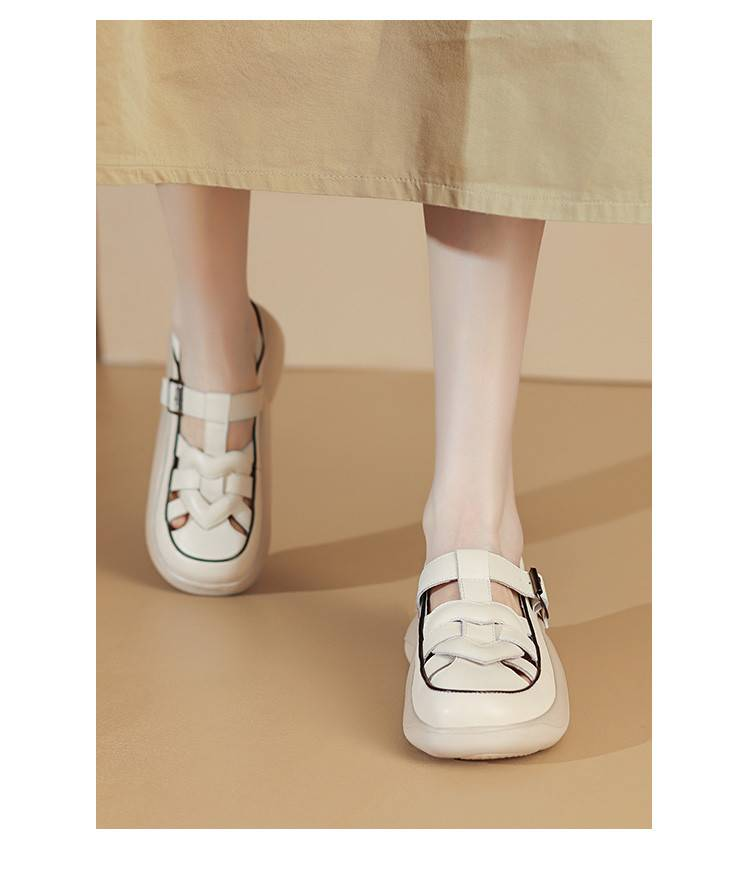 cameido Questi sandali presentano un design intrecciato e traforato, una suola spessa con plateau e sono adatti per gli sport casual._voghion.com