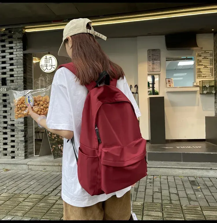 Zaino versatile nero grigio bianco rosso di alta qualità, grande capacità, borsa da viaggio impermeabile, lavabile, in nylon, per computer, unisex_voghion.com