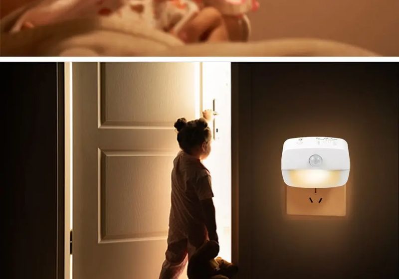LED Motion Sensor Light EU US Plug Socket Lamps Children Lights Wireless Wall Bedside Bedroom Night Lamp_voghion.com