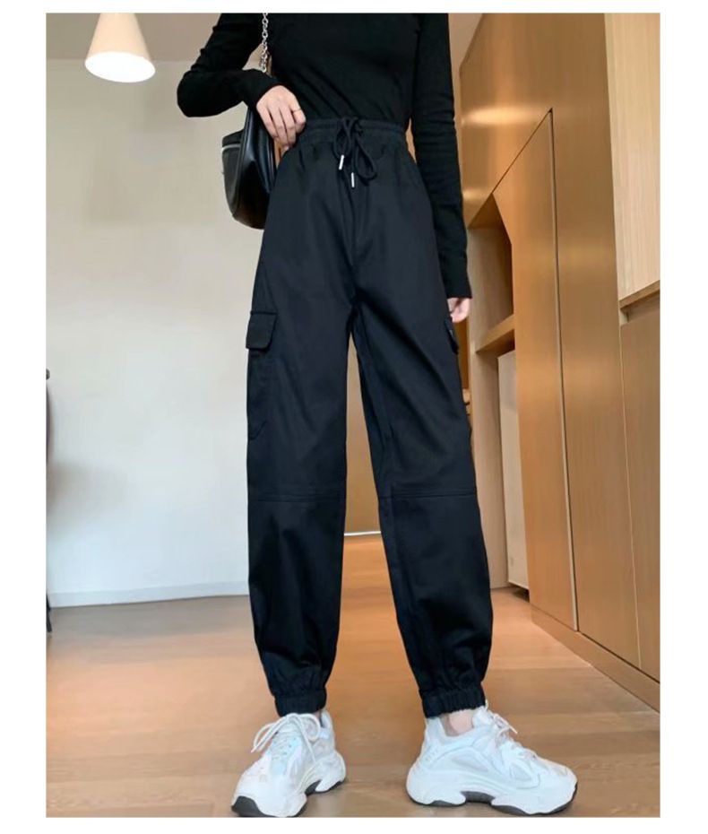 Explosive Street Student Work Clothes Casual Women's Autumn and Winter New Style High Waist slimming Sports Loose Leg_voghion.com