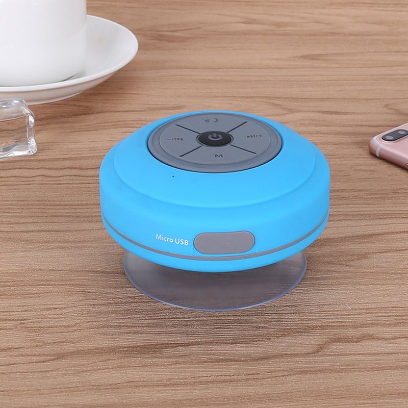 Q9 Su Geçirmez Bluetooth Hoparlör - Vantuzlu - 7 Renkli LED Işıklı Kablosuz Araba ve Banyo Hoparlörü_voghion.com
