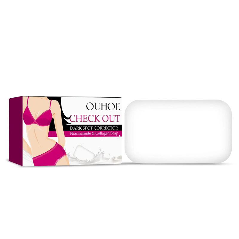 Whitening Soap Dark Spot Corrector Underarm Face Body Cleansing Bleaching Moisturizing Brighten Collagen Soap with Niacinamide_voghion.com