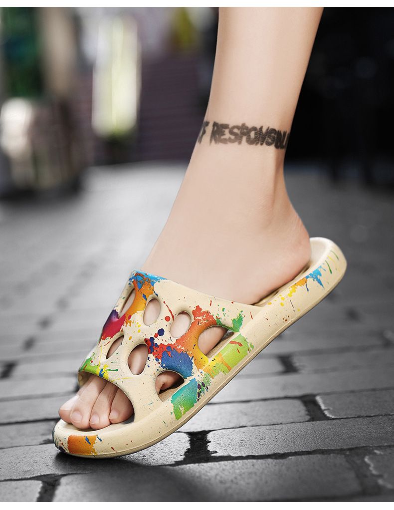 2024 Estate Nuovo Bagno Interno Esterno Casual Pantofole Grande Moda Coreana Versatile Camo Trendy Scarpe da Uomo_voghion.com