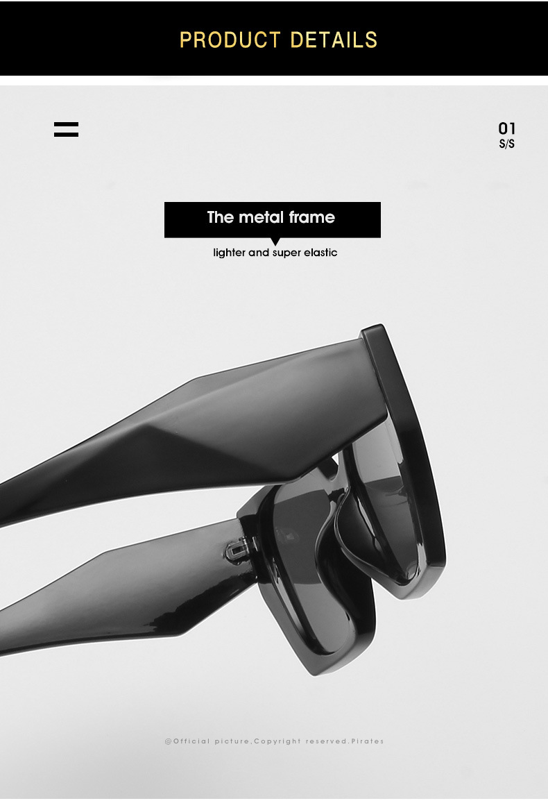 Polygonal sunglasses personality irregular diamond legs trendy glasses fashionable large frame contrast color hip hop sunglasses_voghion.com