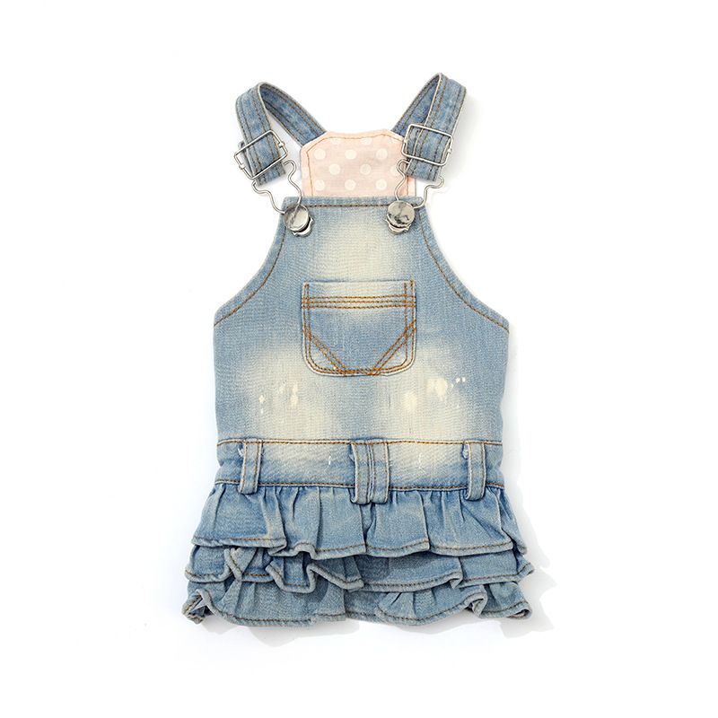 Cat And Dog New Style Teddy Bichon Princess Spring Summer Pet Denim Dress_voghion.com