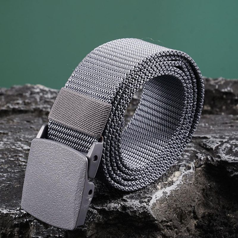 HOT Braided Nylon Canvas Outdoor Hunting Tactical Braid Belts For Men Women Jeans Solid Color Trouser Belt Adjustable Waist_voghion.com