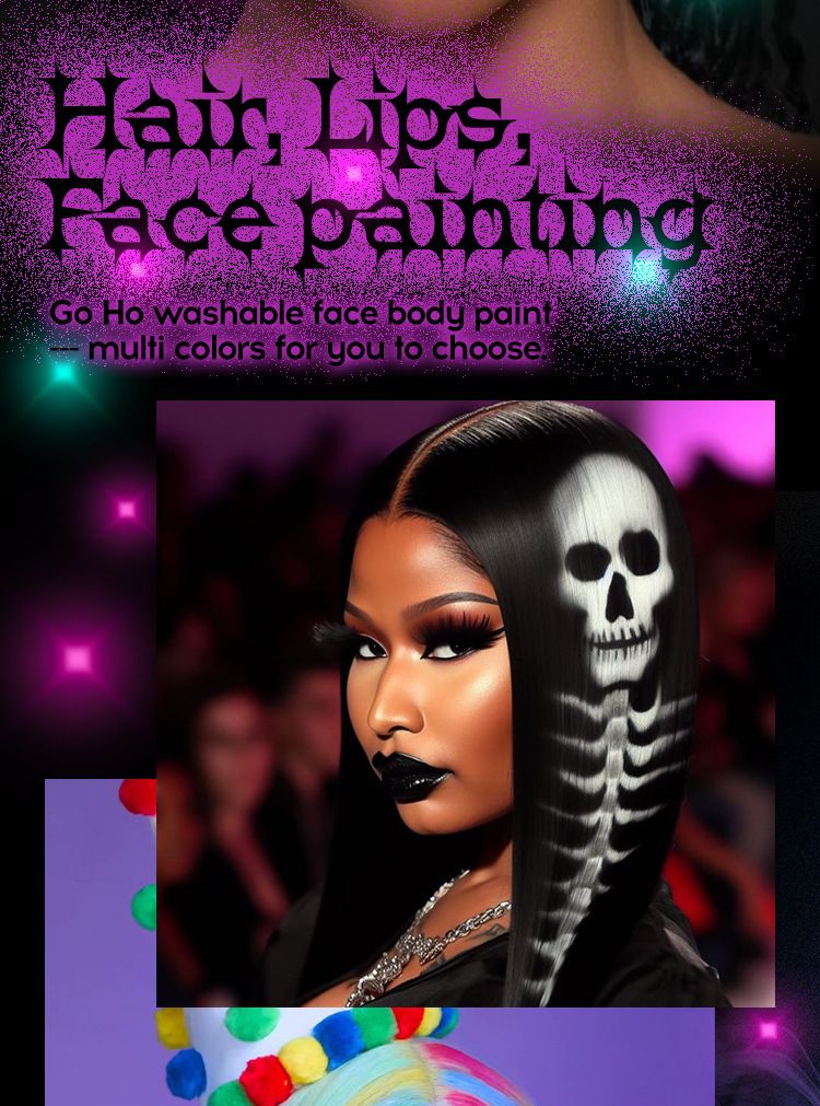 Matte Lipstick Dark Black Vampire Olive Green Creative Halloween Makeup Face Body Painting_voghion.com