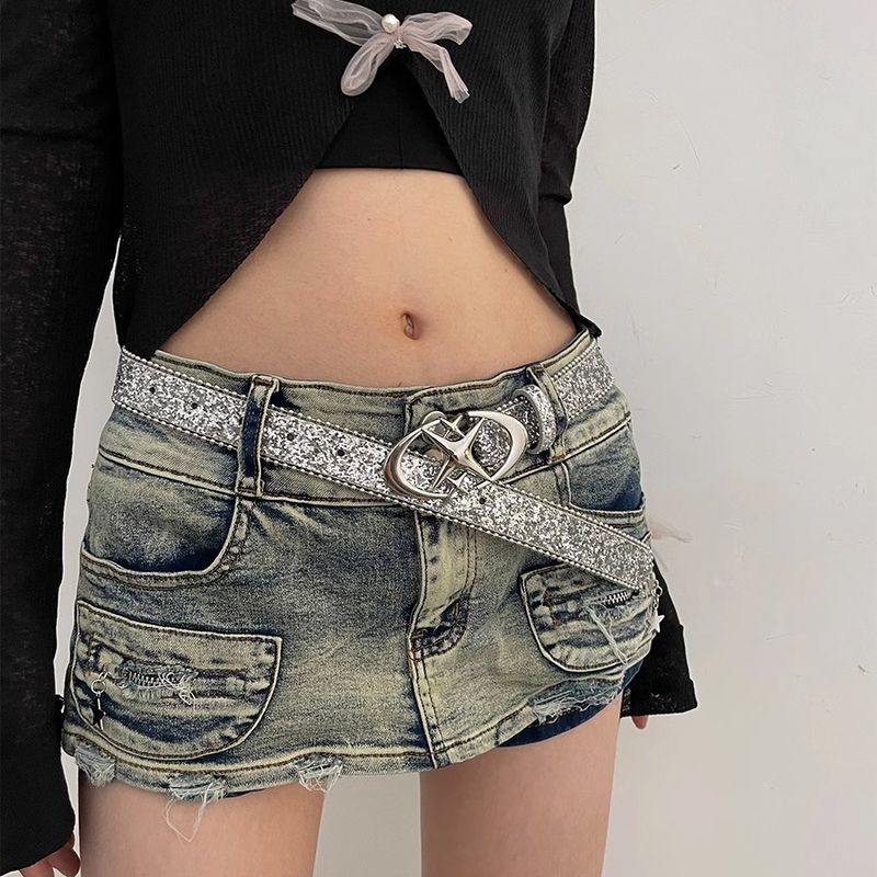 Y2K Hottie American Women's 2025 New Jeans Decorative Belt Hundred Ins Style_voghion.com