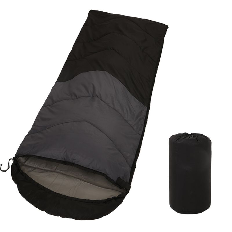 Saco de dormir de 1,65 kg, empalmable, ensanchado, resistente a la humedad y antipellizcos, con doble cremallera_voghion.com