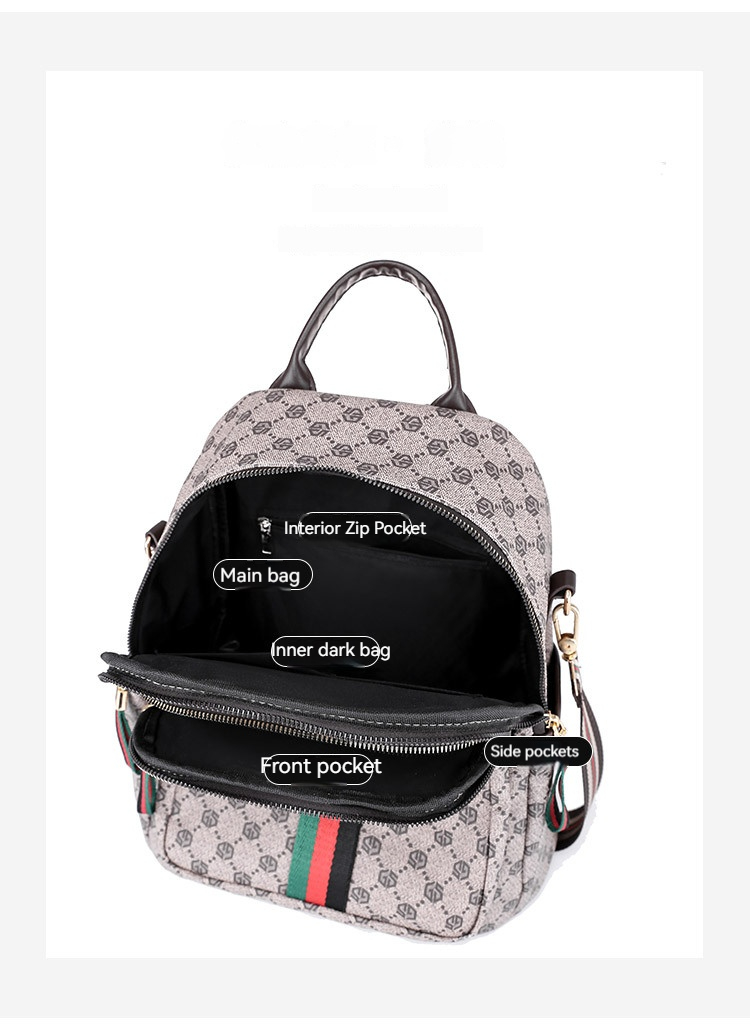 Men's and Women's Fashion Backpack Travel Bag Backpack Printed Large Capacity Bag Suitable for Business, Work, Travel, and Leisure_voghion.com
