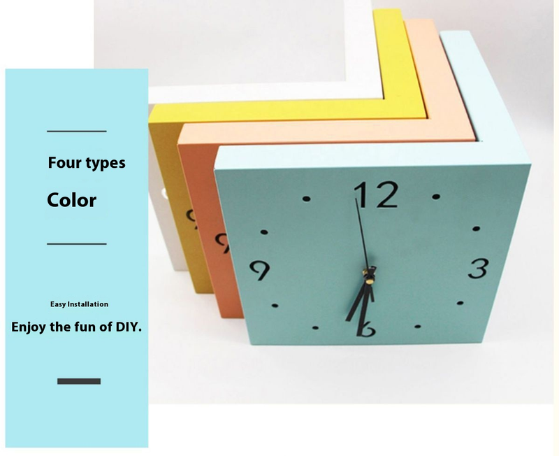 Dual-Face Silent Wall Clock - Modern Metal Corner Clock With Optional Motion-Sensor Light, Battery-Powered, Minimalist Home & Office Decor_voghion.com