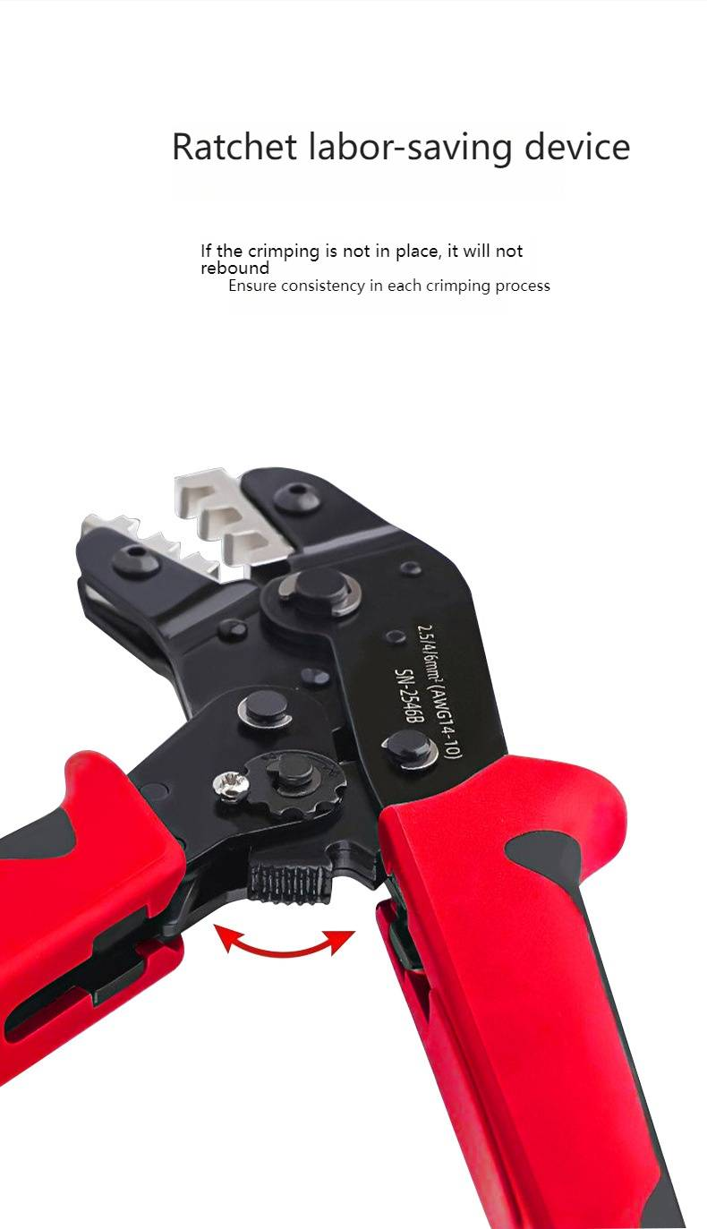 High-Carbon Steel Ratcheting Wire Terminal Crimping Tool - Ergonomic Hand-Saving Design For Electrical & Auto Wiring (60-Piece Case Pack)_voghion.com