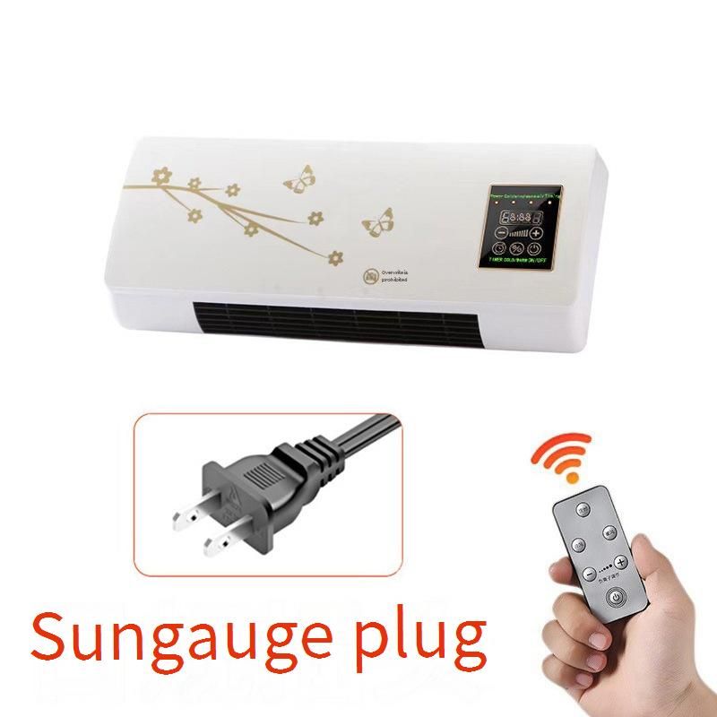 Calefactor de pared de cerámica PTC de 1500 W con control remoto, 3 velocidades ajustables, protección contra sobrecalentamiento, ideal para baño, dormitorio y oficina._voghion.com