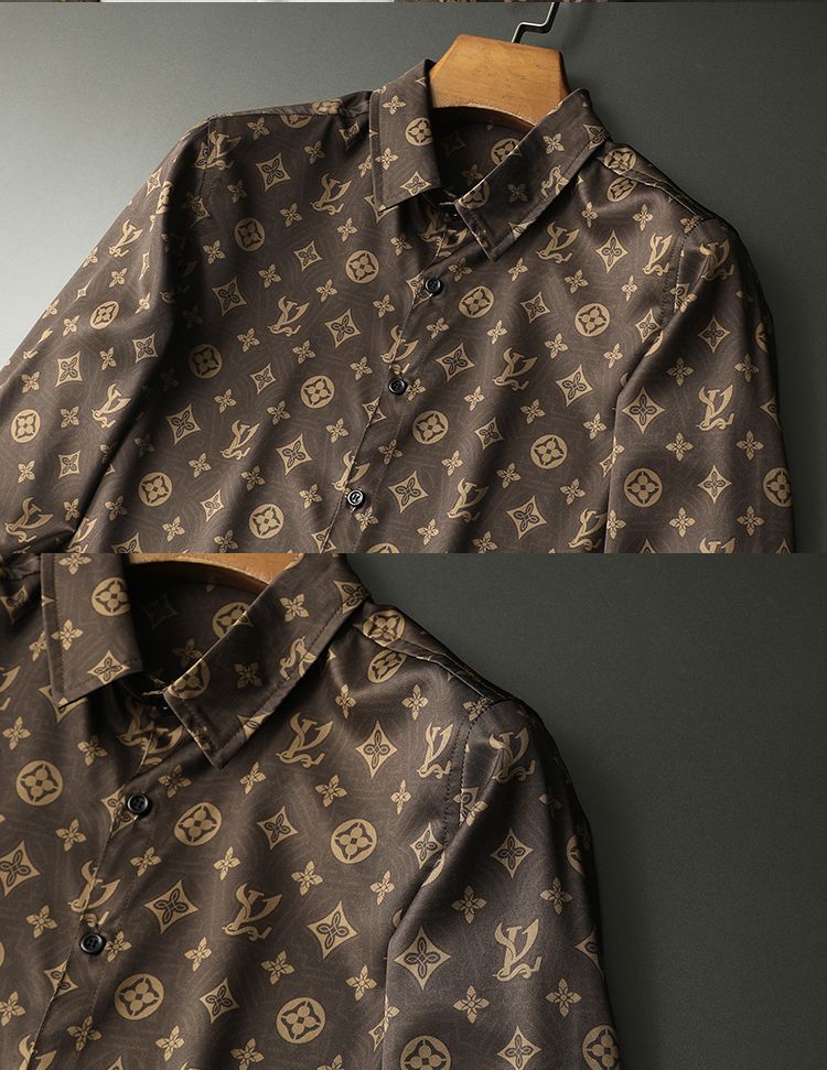 European station 2024 new long-sleeved shirt youth large size slim shirt 2307 spring and autumn men_voghion.com